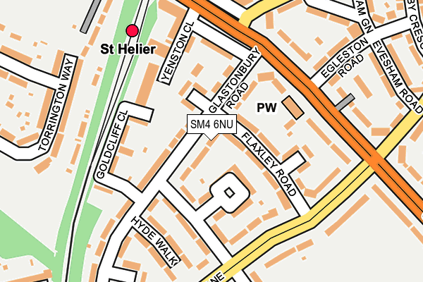 SM4 6NU map - OS OpenMap – Local (Ordnance Survey)