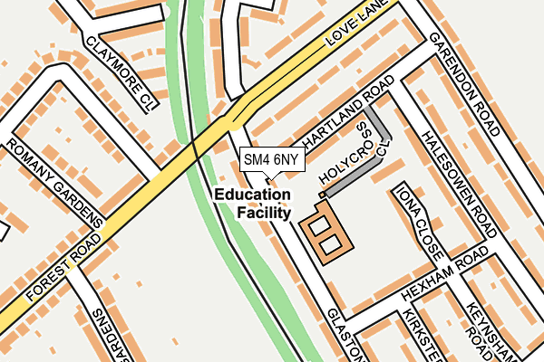 SM4 6NY map - OS OpenMap – Local (Ordnance Survey)