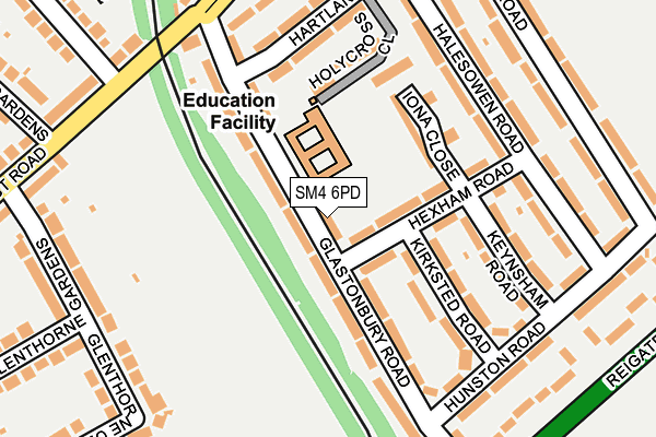 SM4 6PD map - OS OpenMap – Local (Ordnance Survey)