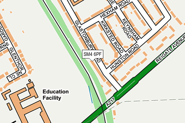 SM4 6PF map - OS OpenMap – Local (Ordnance Survey)