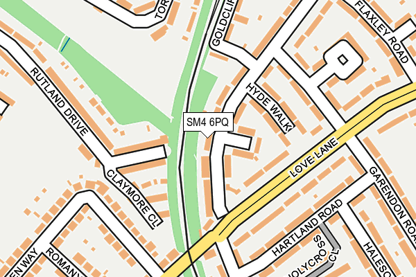 SM4 6PQ map - OS OpenMap – Local (Ordnance Survey)