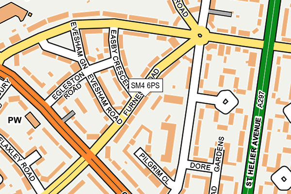 SM4 6PS map - OS OpenMap – Local (Ordnance Survey)