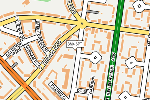 SM4 6PT map - OS OpenMap – Local (Ordnance Survey)