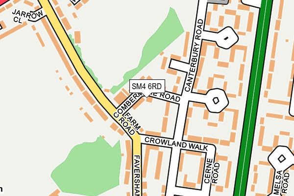 SM4 6RD map - OS OpenMap – Local (Ordnance Survey)