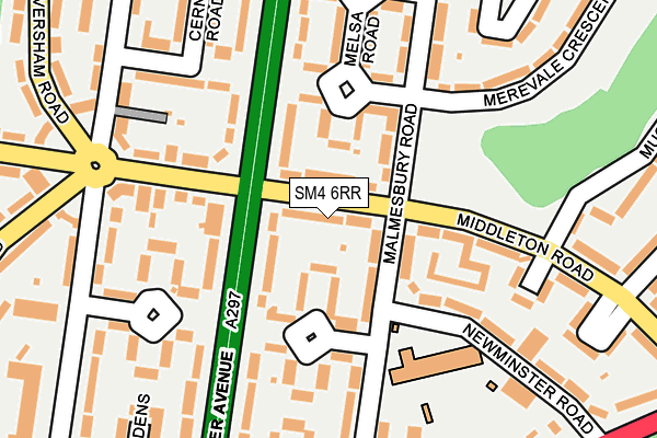 SM4 6RR map - OS OpenMap – Local (Ordnance Survey)