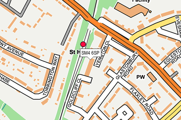 SM4 6SP map - OS OpenMap – Local (Ordnance Survey)