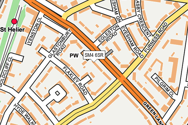 SM4 6SR map - OS OpenMap – Local (Ordnance Survey)