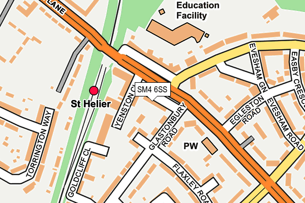 SM4 6SS map - OS OpenMap – Local (Ordnance Survey)