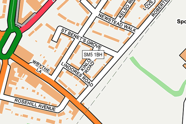 SM5 1BH map - OS OpenMap – Local (Ordnance Survey)