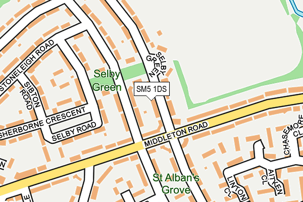 SM5 1DS map - OS OpenMap – Local (Ordnance Survey)