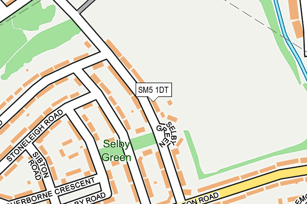 SM5 1DT map - OS OpenMap – Local (Ordnance Survey)