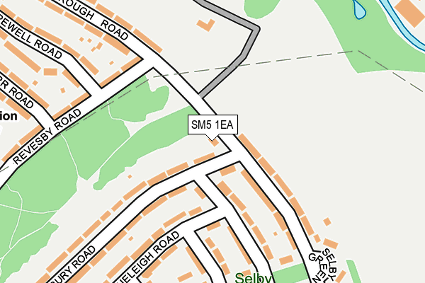 SM5 1EA map - OS OpenMap – Local (Ordnance Survey)