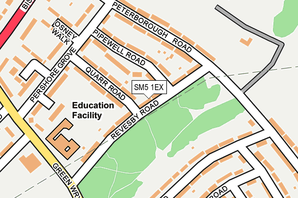 SM5 1EX map - OS OpenMap – Local (Ordnance Survey)