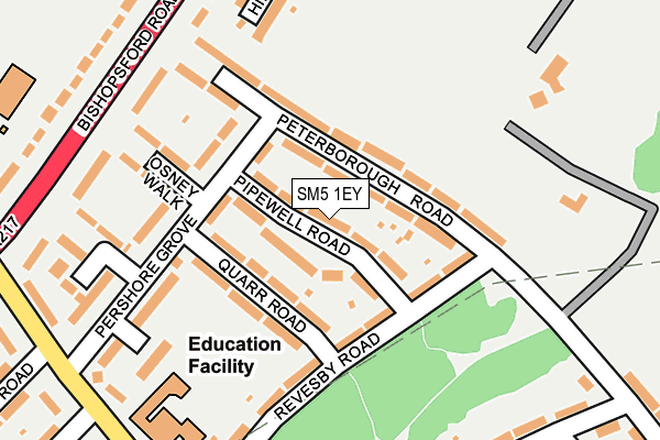 SM5 1EY map - OS OpenMap – Local (Ordnance Survey)