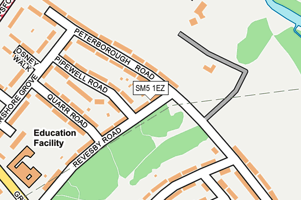 SM5 1EZ map - OS OpenMap – Local (Ordnance Survey)