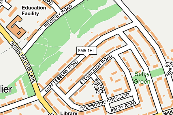 SM5 1HL map - OS OpenMap – Local (Ordnance Survey)