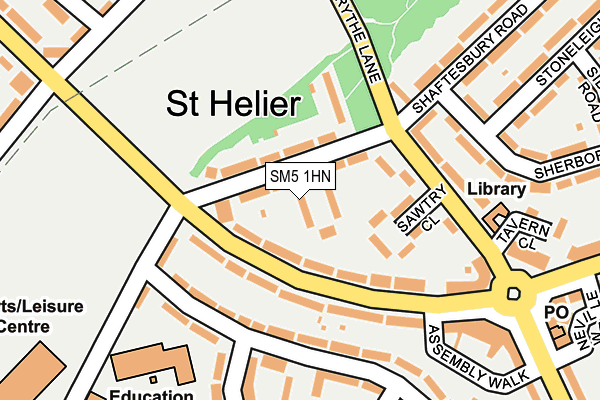 SM5 1HN map - OS OpenMap – Local (Ordnance Survey)