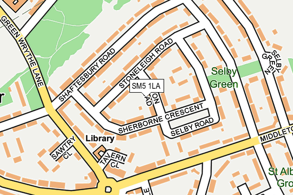 SM5 1LA map - OS OpenMap – Local (Ordnance Survey)