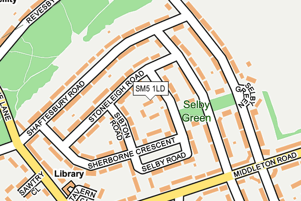 SM5 1LD map - OS OpenMap – Local (Ordnance Survey)