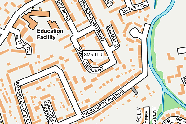 SM5 1LU map - OS OpenMap – Local (Ordnance Survey)