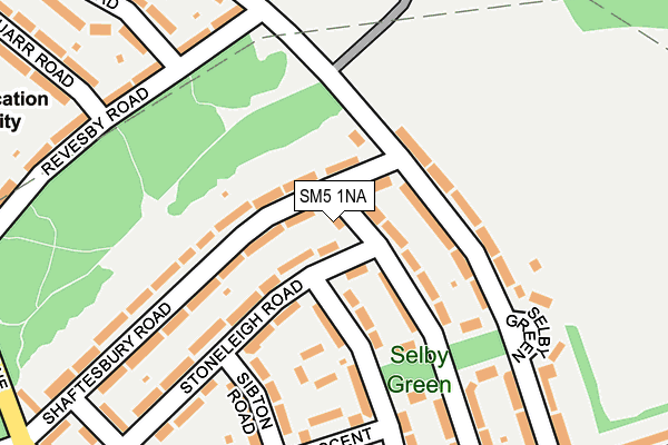 SM5 1NA map - OS OpenMap – Local (Ordnance Survey)