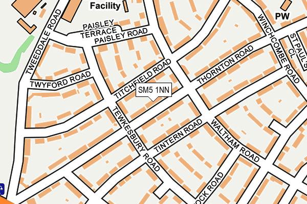 SM5 1NN map - OS OpenMap – Local (Ordnance Survey)