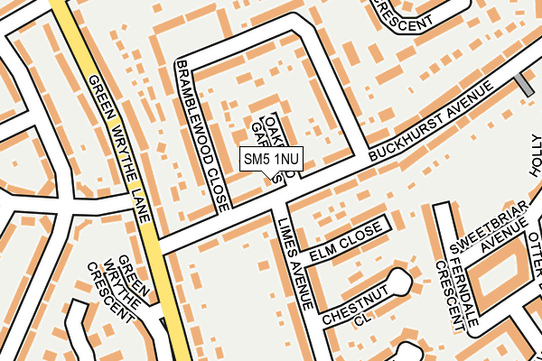 SM5 1NU map - OS OpenMap – Local (Ordnance Survey)