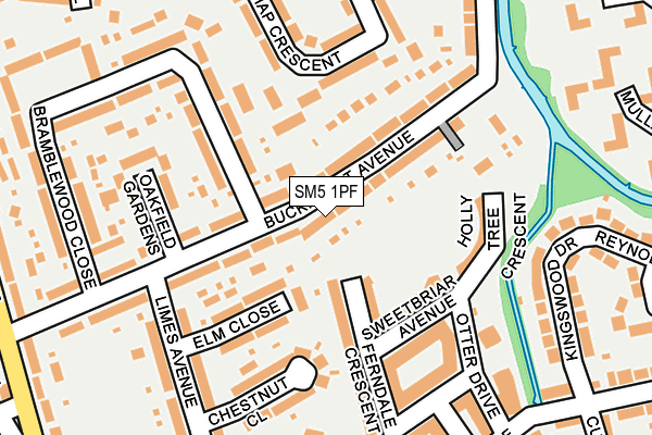 SM5 1PF map - OS OpenMap – Local (Ordnance Survey)