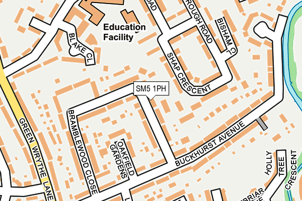 SM5 1PH map - OS OpenMap – Local (Ordnance Survey)