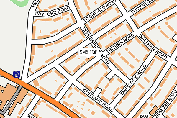 SM5 1QF map - OS OpenMap – Local (Ordnance Survey)