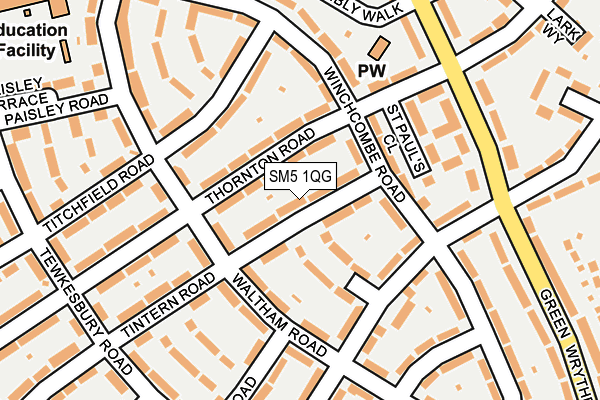 SM5 1QG map - OS OpenMap – Local (Ordnance Survey)