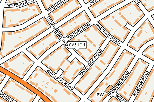 SM5 1QH map - OS OpenMap – Local (Ordnance Survey)