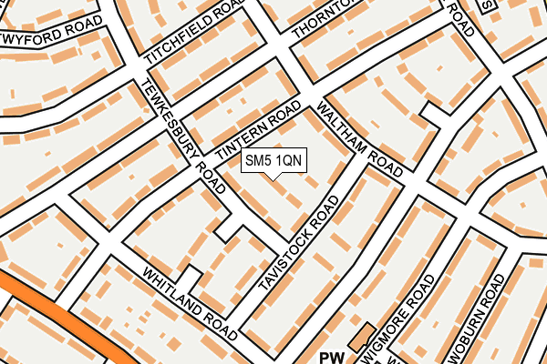 SM5 1QN map - OS OpenMap – Local (Ordnance Survey)