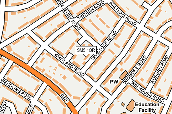 SM5 1QR map - OS OpenMap – Local (Ordnance Survey)