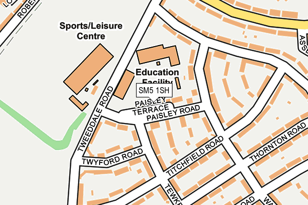 SM5 1SH map - OS OpenMap – Local (Ordnance Survey)