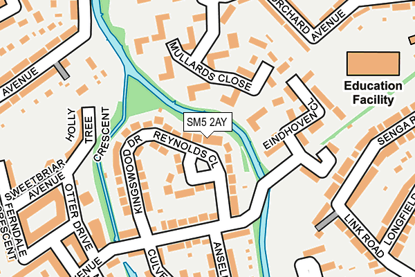 SM5 2AY map - OS OpenMap – Local (Ordnance Survey)