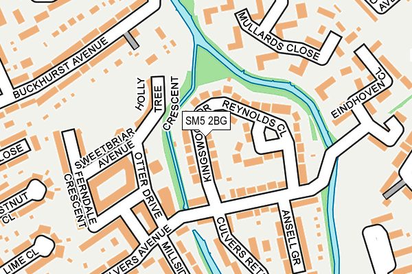 SM5 2BG map - OS OpenMap – Local (Ordnance Survey)