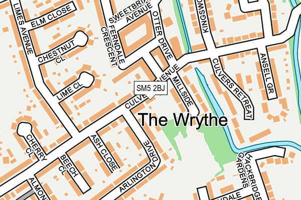 SM5 2BJ map - OS OpenMap – Local (Ordnance Survey)