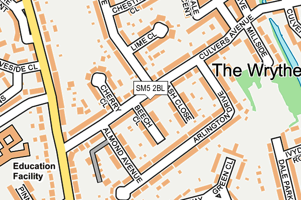 SM5 2BL map - OS OpenMap – Local (Ordnance Survey)