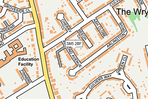 SM5 2BP map - OS OpenMap – Local (Ordnance Survey)