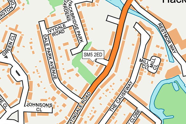 SM5 2ED map - OS OpenMap – Local (Ordnance Survey)