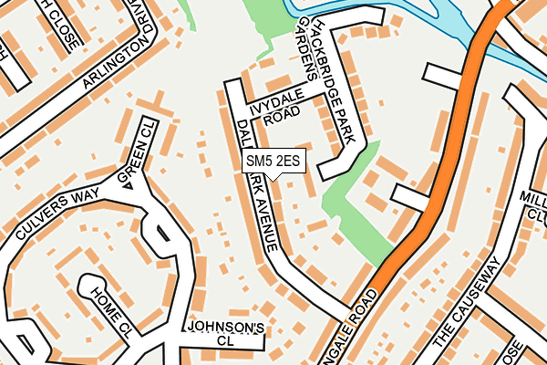 SM5 2ES map - OS OpenMap – Local (Ordnance Survey)