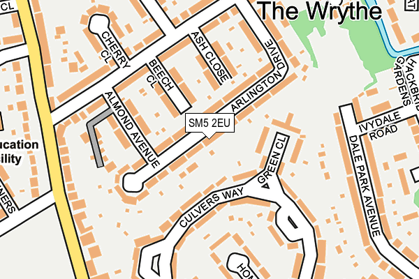 SM5 2EU map - OS OpenMap – Local (Ordnance Survey)