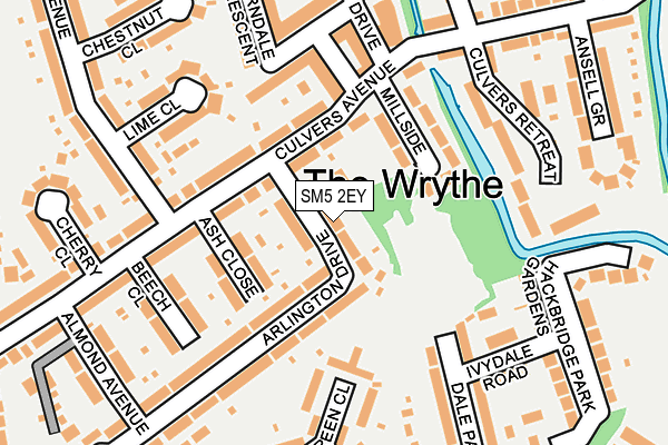 SM5 2EY map - OS OpenMap – Local (Ordnance Survey)