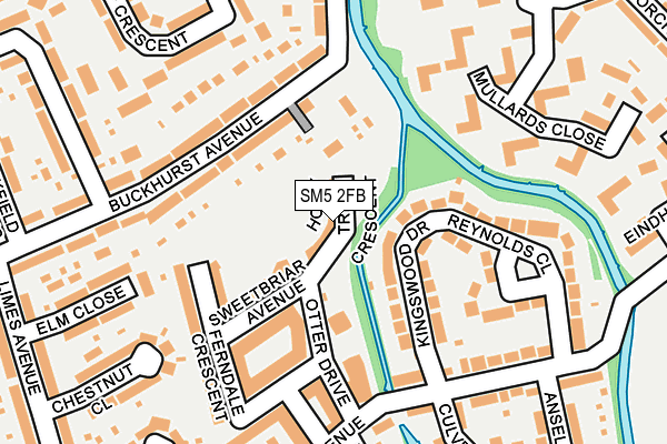 SM5 2FB map - OS OpenMap – Local (Ordnance Survey)