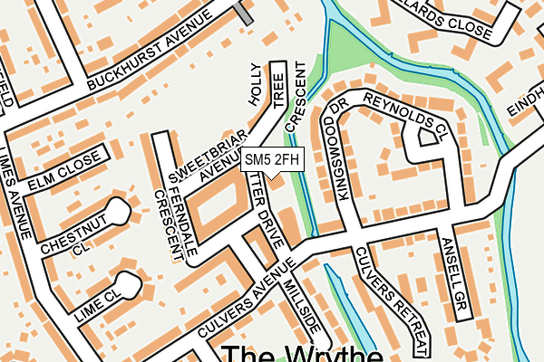 SM5 2FH map - OS OpenMap – Local (Ordnance Survey)