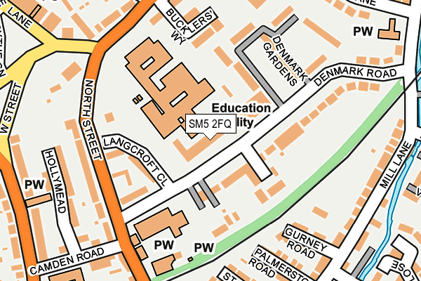 SM5 2FQ map - OS OpenMap – Local (Ordnance Survey)