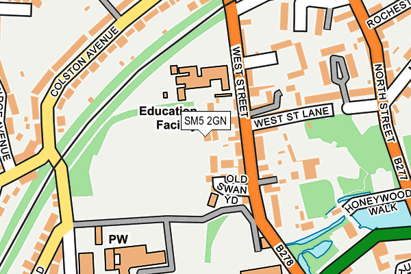 SM5 2GN map - OS OpenMap – Local (Ordnance Survey)