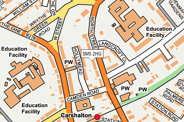 SM5 2HG map - OS OpenMap – Local (Ordnance Survey)