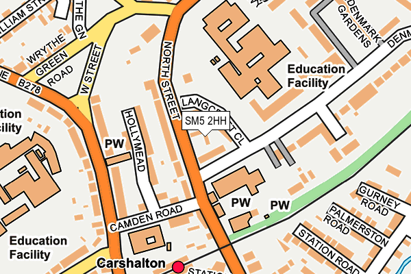 SM5 2HH map - OS OpenMap – Local (Ordnance Survey)